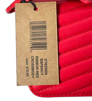 Bolsa Roja Steve Madden con Diseño Acolchado y Monedero - Correa Ajustable