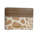 Tarjetero Michael Kors Café Claro con Animal Print