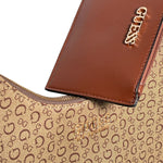 Bolsa de Mano Guess Café con Monedero